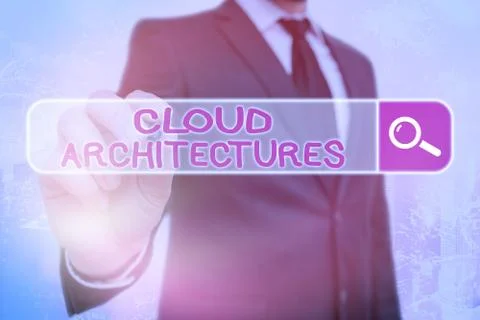 Word writing text Cloud Architectures. Business concept for Various Engineered Foto stock