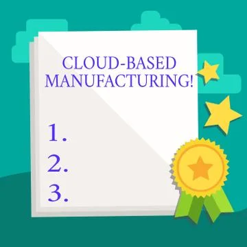 Word writing text Cloud Based Manufacturing. Business concept for paradigm de 스톡 일러스트