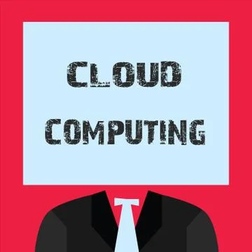 Word writing text Cloud Computing. Business concept for use a network of remote Stock Illustration