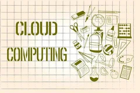 Word writing text Cloud Computing. Business concept for use a network of remote Stock Illustration