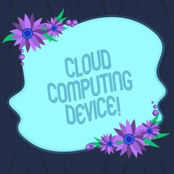 Word writing text Cloud Computing Device. Business concept for Shared pools of Illustrazione stock