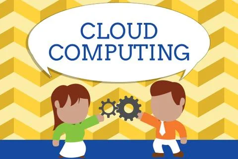 Word writing text Cloud Computing. Business concept for use a network of remote Stock Illustration