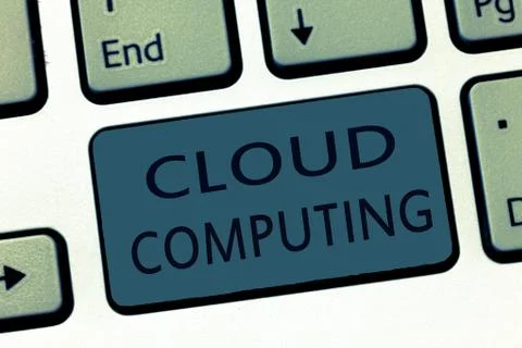 Word writing text Cloud Computing. Business concept for use a network of remote Foto stock