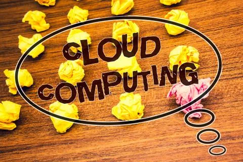Word writing text Cloud Computing. Business concept for Online Information 스톡 사진