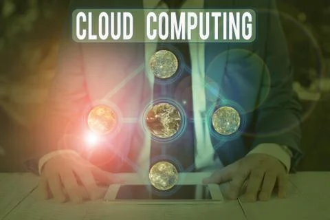 Word writing text Cloud Computing. Business concept for storing and accessing 스톡 사진