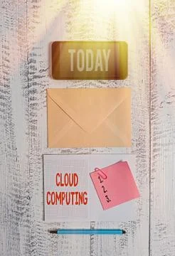 Word writing text Cloud Computing. Business concept for use a network of remote Stock Photos