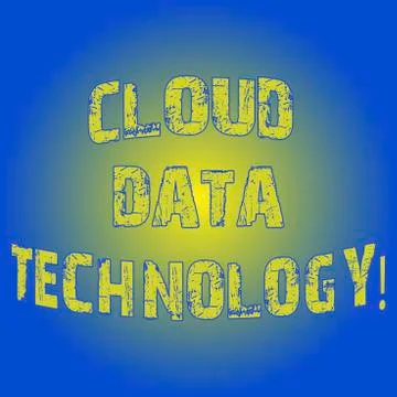Word writing text Cloud Data Technology. Business concept for Save and access 스톡 일러스트