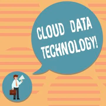 Word writing text Cloud Data Technology. Business concept for Save and access Illustrazione stock