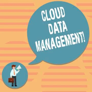 Word writing text Cloud Data Management. Business concept for A technique to Stock Illustration