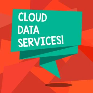 Word writing text Cloud Data Services. Business concept for enables data access Stock Illustration