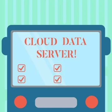 Word writing text Cloud Data Server. Business concept for built hosted through Stock Illustration