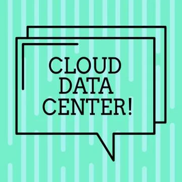 Word writing text Cloud Data Center. Business concept for off premise form 库存插图