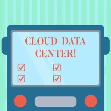 Word writing text Cloud Data Center. Business concept for off premise form Illustrazione stock