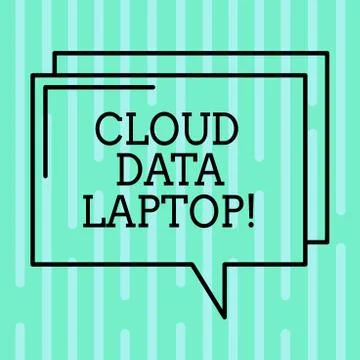 Word writing text Cloud Data Laptop. Business concept for datacenter full of Stockillustratie