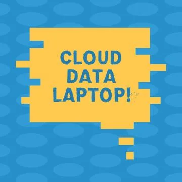 Word writing text Cloud Data Laptop. Business concept for datacenter full of Illustrazione stock
