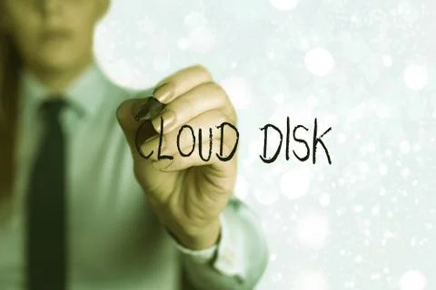 Word writing text Cloud Disk. Business concept for web base service that Foto stock