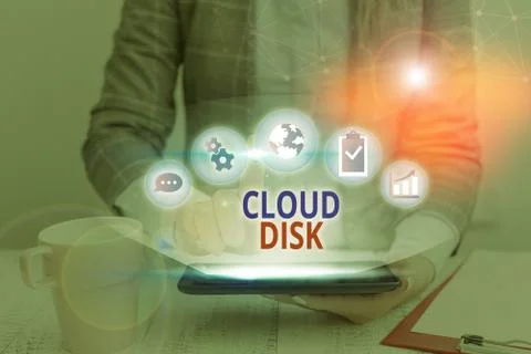 Word writing text Cloud Disk. Business concept for web base service that Stock Photos
