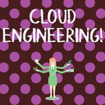 Word writing text Cloud Engineering. Business concept for application of Stock Illustration
