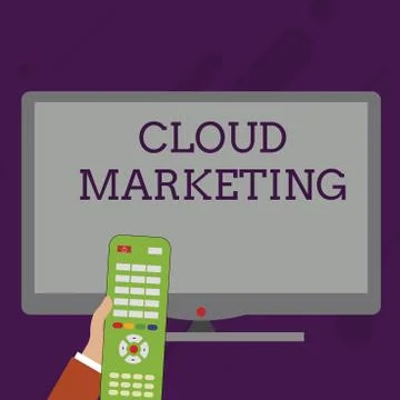 Word writing text Cloud Marketing. Business concept for The process of an Stock Illustration