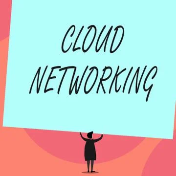 Word writing text Cloud Networking. Business concept for is term describing Illustrazione stock