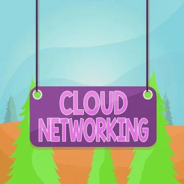 Word writing text Cloud Networking. Business concept for sourcing and Stock Illustration