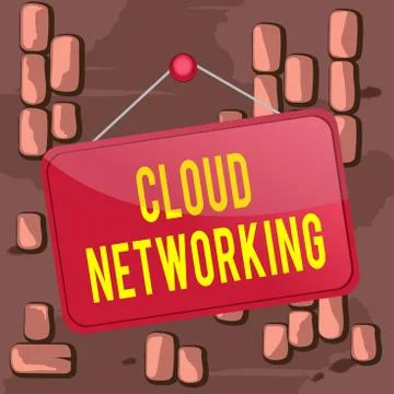 Word writing text Cloud Networking. Business concept for is term describing Stock Illustration