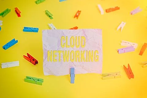 Word writing text Cloud Networking. Business concept for is term describing Stock Photos