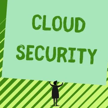 Word writing text Cloud Security. Business concept for Protect the stored Illustrazione stock