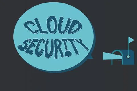 Word writing text Cloud Security. Business concept for Protect the stored Stock Illustration