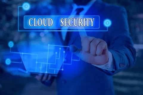 Word writing text Cloud Security. Business concept for protection of data stored Foto stock