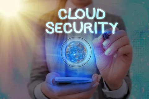 Word writing text Cloud Security. Business concept for Protect the stored Foto stock