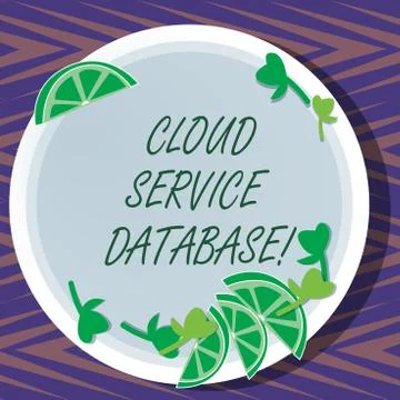 Word writing text Cloud Service Database. Business concept for optimized Ilustración de archivo