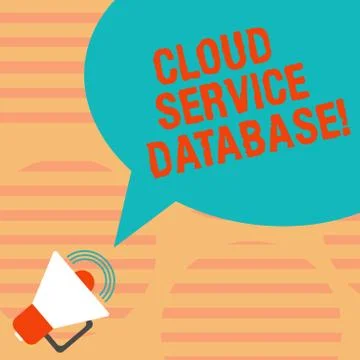 Word writing text Cloud Service Database. Business concept for optimized Ilustración de archivo