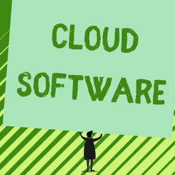 Word writing text Cloud Software. Business concept for Programs used in Storing 库存插图