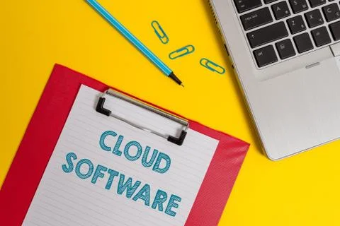 Word writing text Cloud Software. Business concept for Programs used in Storing 库存照片