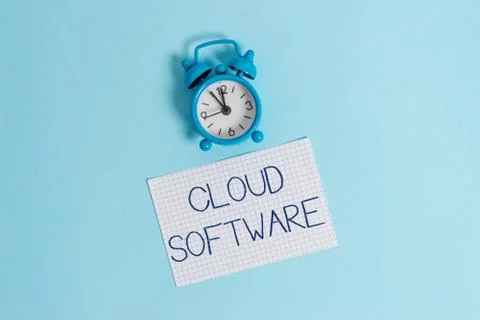 Word writing text Cloud Software. Business concept for Programs used in Storing 库存照片