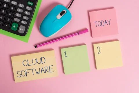 Word writing text Cloud Software. Business concept for Programs used in Storing 库存照片