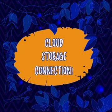 Word writing text Cloud Storage Connection. Business concept for stored data on 스톡 일러스트