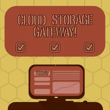 Word writing text Cloud Storage Gateway. Business concept for Server which イラスト素材