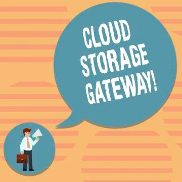 Word writing text Cloud Storage Gateway. Business concept for Server which 스톡 일러스트