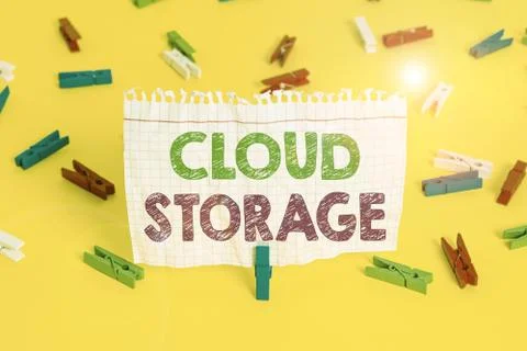 Word writing text Cloud Storage. Business concept for the digital data is stored Stock Photos