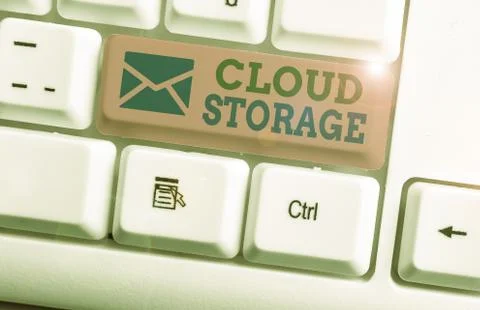 Word writing text Cloud Storage. Business concept for the digital data is stored Stock Photos