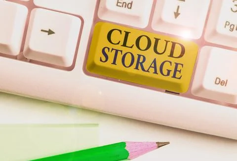Word writing text Cloud Storage. Business concept for the digital data is stored Stock Photos