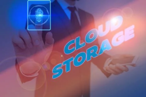 Word writing text Cloud Storage. Business concept for the digital data is stored Stock Photos