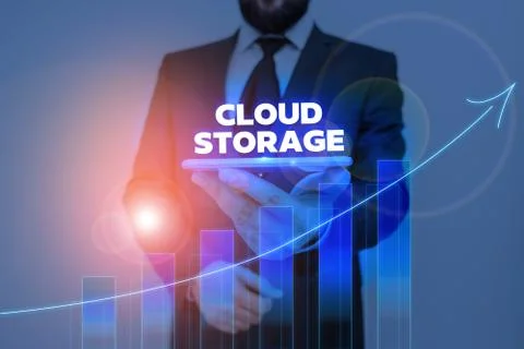 Word writing text Cloud Storage. Business concept for the digital data is stored Stock Photos