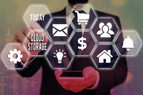 Word writing text Cloud Storage. Business concept for computing connect devices Foto stock