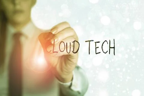 Word writing text Cloud Tech. Business concept for storing and accessing data Stock Photos