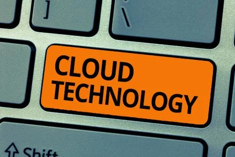 Word writing text Cloud Technology. Business concept for storing and accessing Stockfoto's