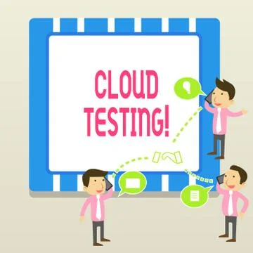 Word writing text Cloud Testing. Business concept for is the assessment of a Web 스톡 일러스트