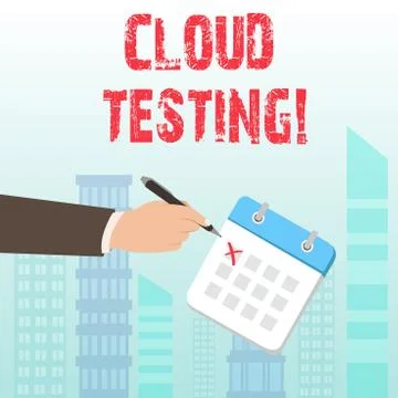 Word writing text Cloud Testing. Business concept for is the assessment of a Web 스톡 일러스트